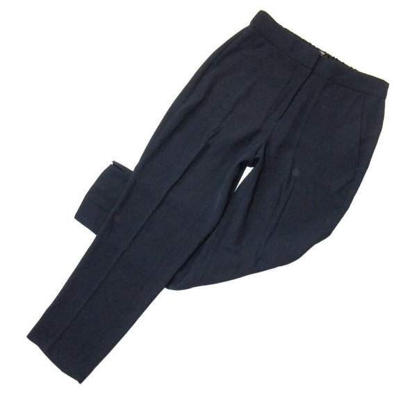 NWT J.Crew Tall Easy Pant in Navy Blue matte Crepe Tapered Ankle Pants 4T - Picture 1 of 4